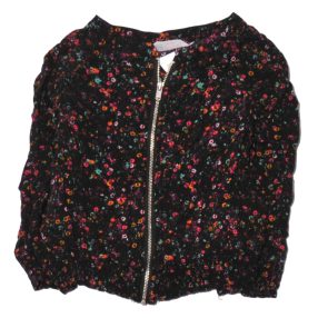  H&M - Fekete, virág mintás top (134)