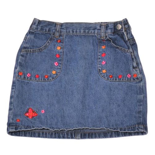 H&M - Kék, hímzett fasrmerszoknya (122)