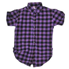  Lila-Fekete kockás hosszított blúz (152)