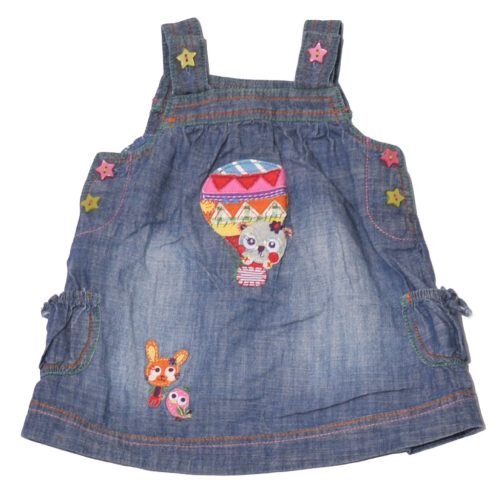 Next - Kék, mintás  farmer ruha ( 62-68)