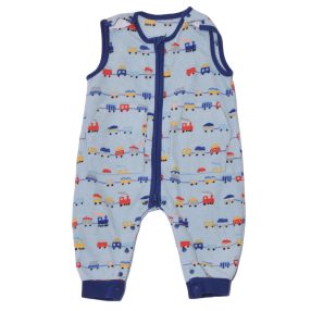 Kék, autós  polár rugdalózó (80)