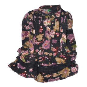  Benetton -  Sötétkék, virágmintás  ruha (74)