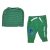  Zöld, csíkos ruha szett ( 62-68)