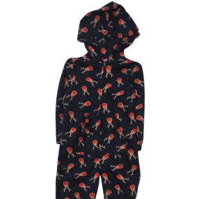 Kék, rénszarvasmintás  pizsama overál ( 122-128)