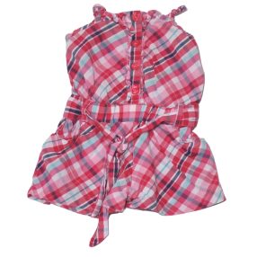   Matalan -  Pink-Fehér kockás  rövidszárú overál ( 68-74)