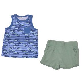 H&M/baby - Kék, Zöld ruha szett (86)