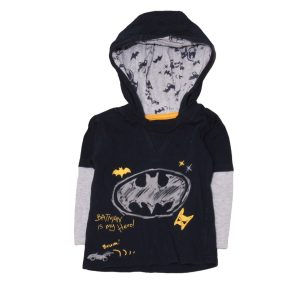 Batman - Kék, Szürke hosszú ujjú póló (68-74)