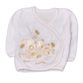 Fehér átlapolós felső (56-62)