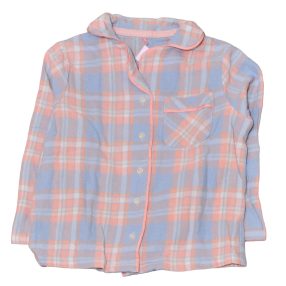 Kék-Rózsaszín kockás  pizsama felső ( 98-104)