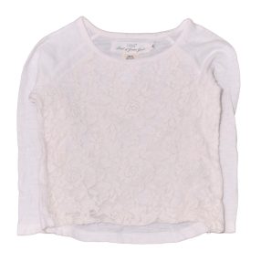  H&M -  Fehér  csipkés hosszúujjú felső (92)