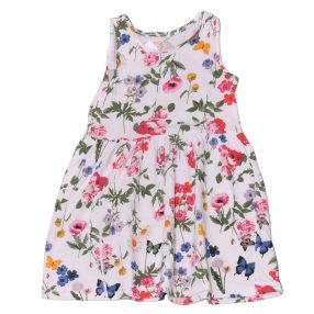 H&M - Fehér, virágmintás ruha (98-104)