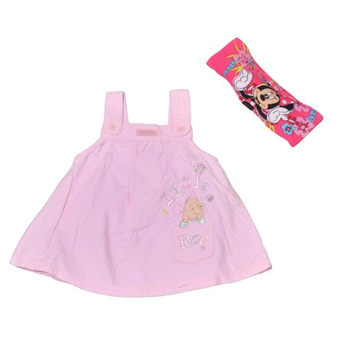Disney, Micimackó - Rózsaszín kantáros ruha fejpánttal (68-74)