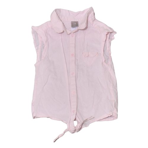 Rózsaszín ujjatlan blúz (122-128)