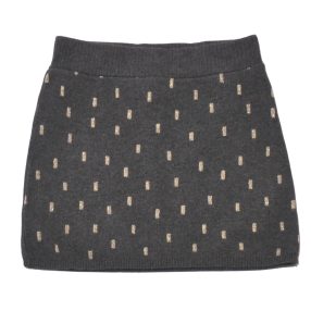 H&M - Szürke, arany kötött szoknya (122-128)