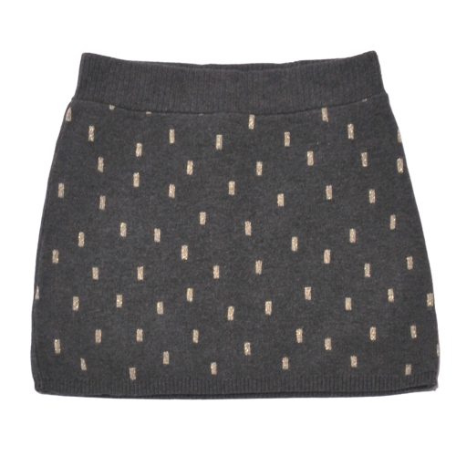 H&M - Szürke, arany kötött szoknya (122-128)