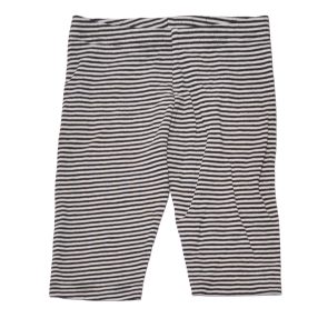 Fekete, fehér csíkos rövidszárú leggings (104-116*)