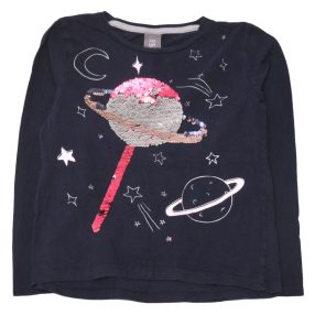 Sötétkék hosszú ujjú felső (134)