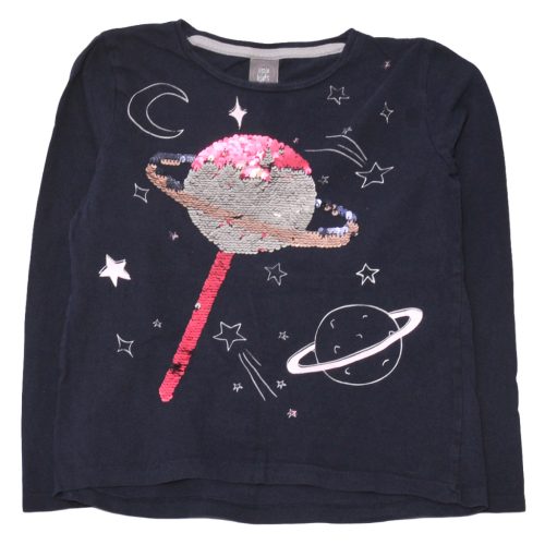 Sötétkék hosszú ujjú felső (134)