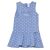 Világoskék, pöttyös ruha (110-116)