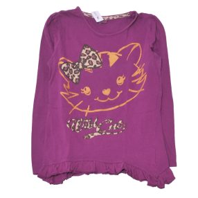 Lila, cicás hosszú ujjú felső (134-140)