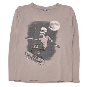 Szürke, csontvázas hosszú ujjú póló (122)