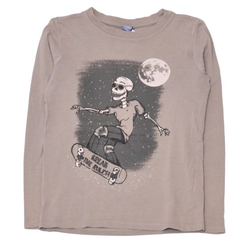 Szürke, csontvázas hosszú ujjú póló (122)