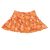 Narancssárga, virágmintás szoknya (104)