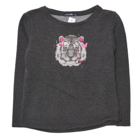 Szürke, tigrises pulóver (128)