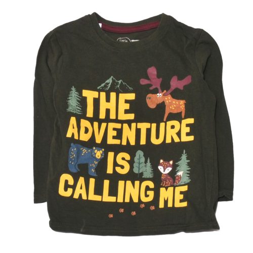 Zöld, rénszarvasos hosszú ujjú póló (98)