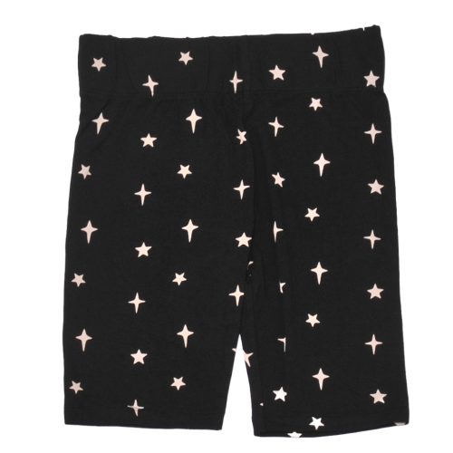 Fekete, csillagos rövidszárú leggings (146)