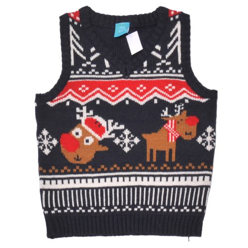 Kék, szarvasos mellény (110)