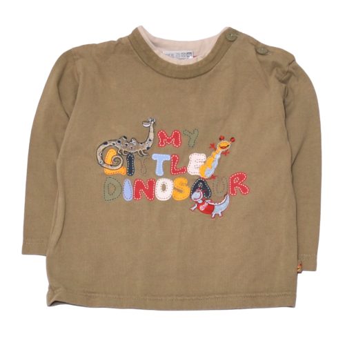 Zöld, feliratos hosszú ujjú póló (80)