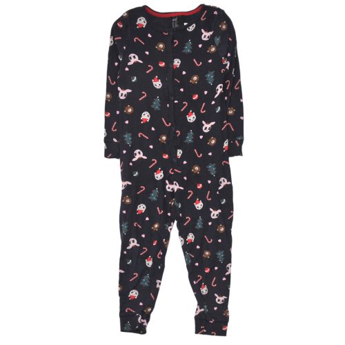 H&M - Sötétkék, mintás rugdalózó (122-128)