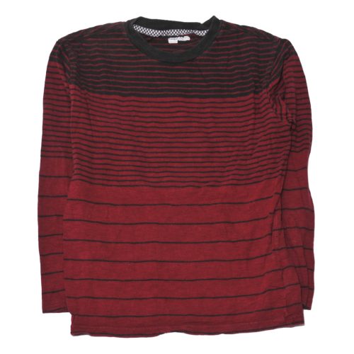 Gap - Bordó-szürke csíkos hosszú ujjú póló (164)