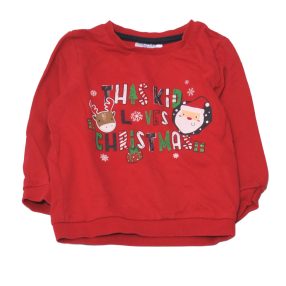 Piros, télapós pulóver (92)