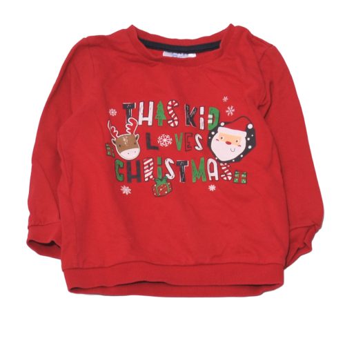 Piros, télapós pulóver (92)