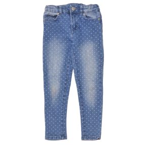 Világoskék, pöttyös farmernadrág (116)