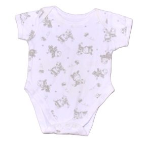 Fehér, zebrás rövid ujjú body (56)