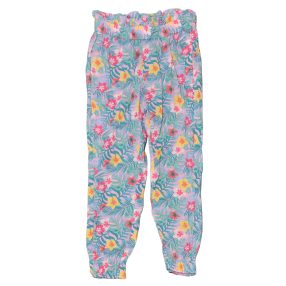 Színes, virágmintás dzsörzénadrág (122)