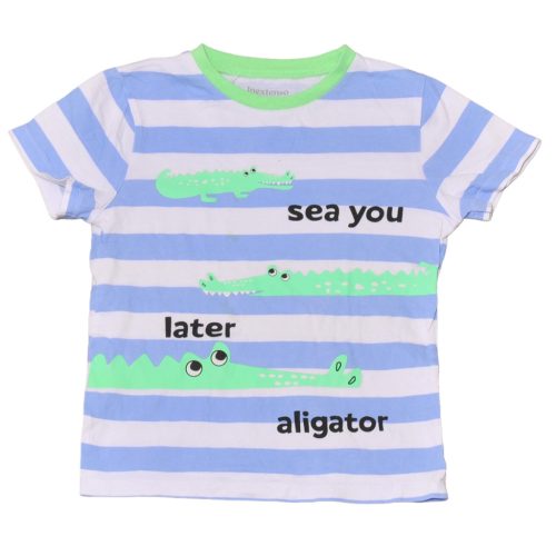 Kék, fehér, krokodilos póló (128)