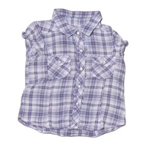 H&M - Kék kockás rövid ujjú blúz (92)