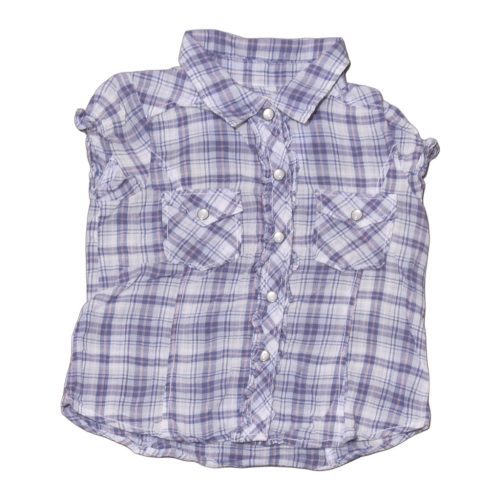 H&M - Kék kockás rövid ujjú blúz (92)