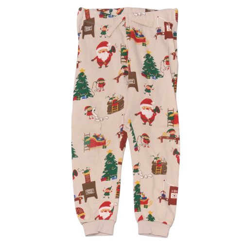 H&M - Drapp, karácsonyi mintás melegítőnadrág (116)