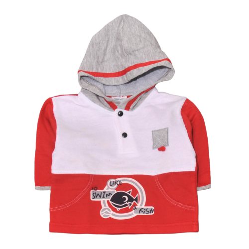 Piros, Fehér, Fish pulóver (68)