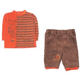 Narancssárga, mókusos ruha szett (62)