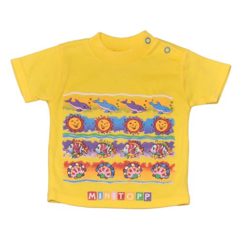 Sárga, mintás póló (62*)