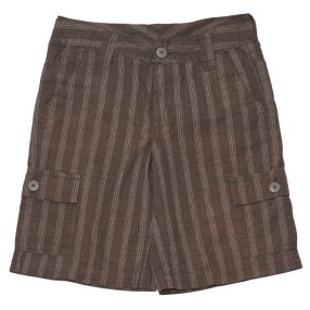 Barna, kockás rövidnadrág (140)