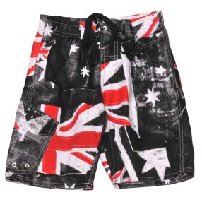 Fekete, zászlós fürdőnadrág (116)