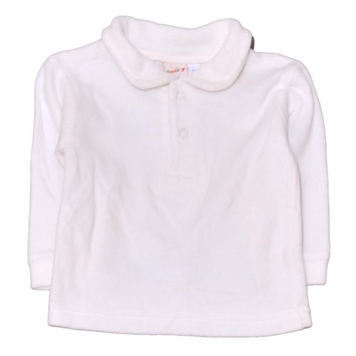 Fehér, plüss hosszú ujjú felső (68)