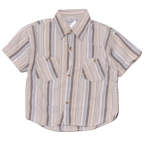 Barna csíkos rövid ujjú ing (104)